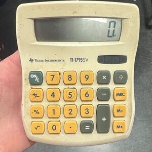 Texas Instruments Yellow and Gray TI-1795SV Pocket Calculator